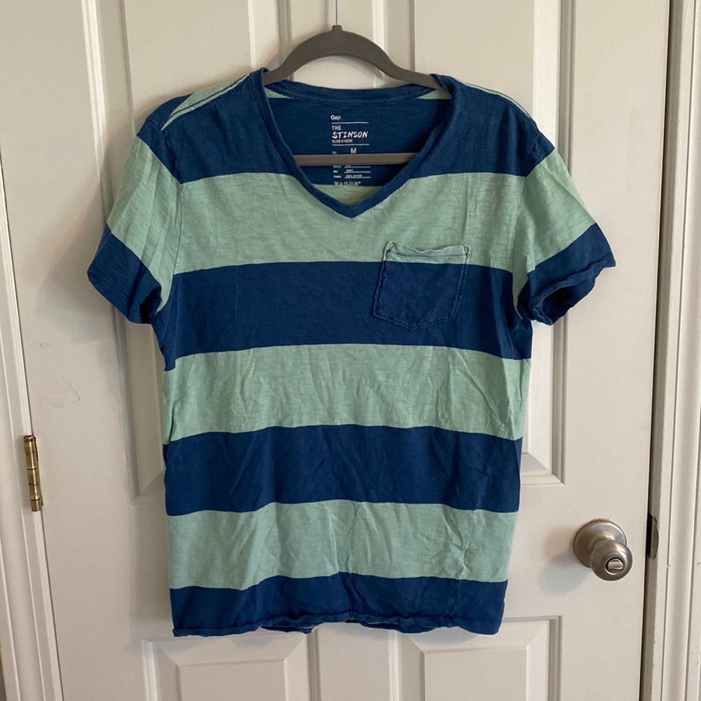 GAP Blue and Green Short Sleeve Tee